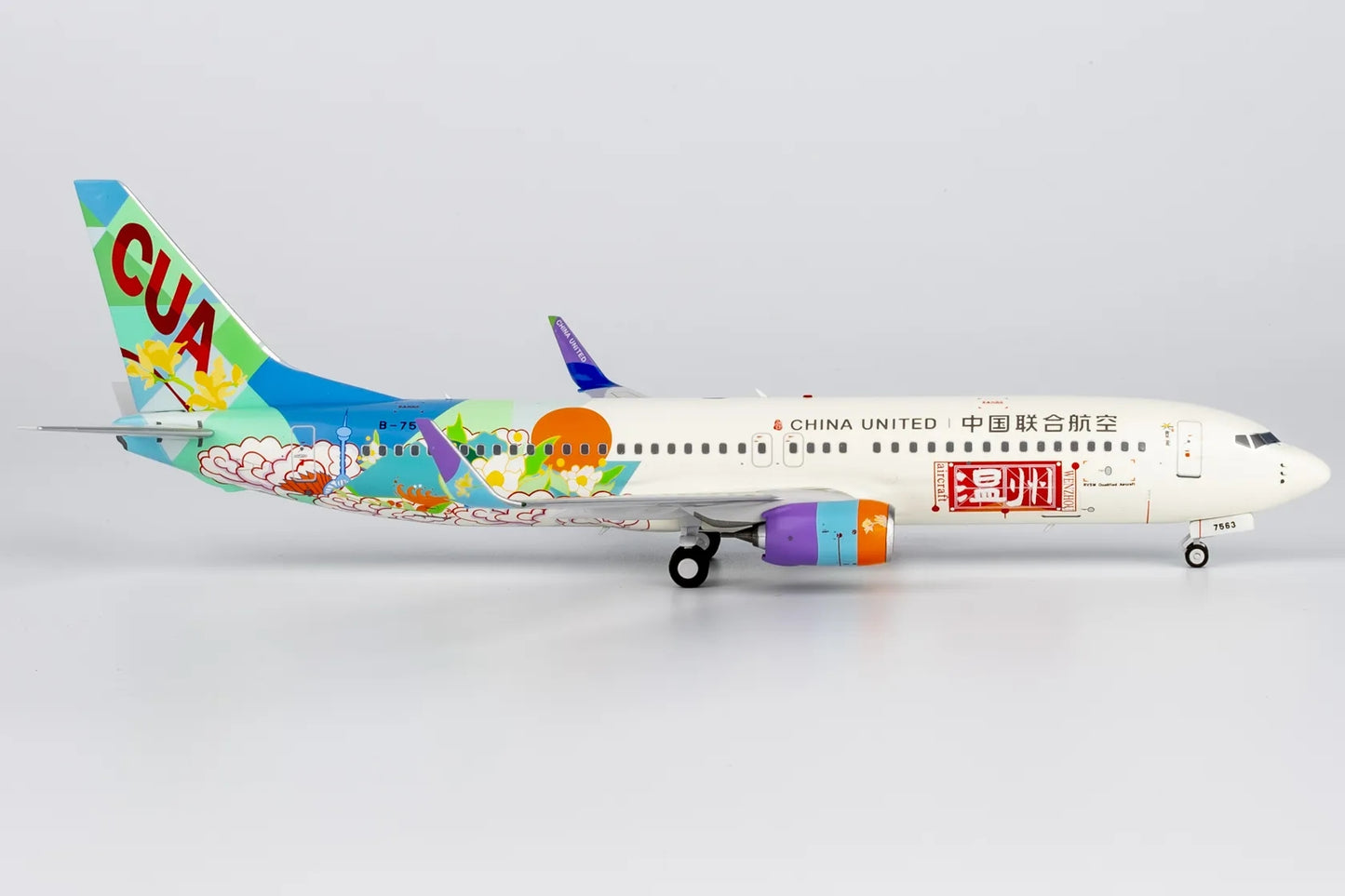 1:200 NG Models 08008 China United Airlines B737-800 B-7563 "WenZhou" Aircraft Model