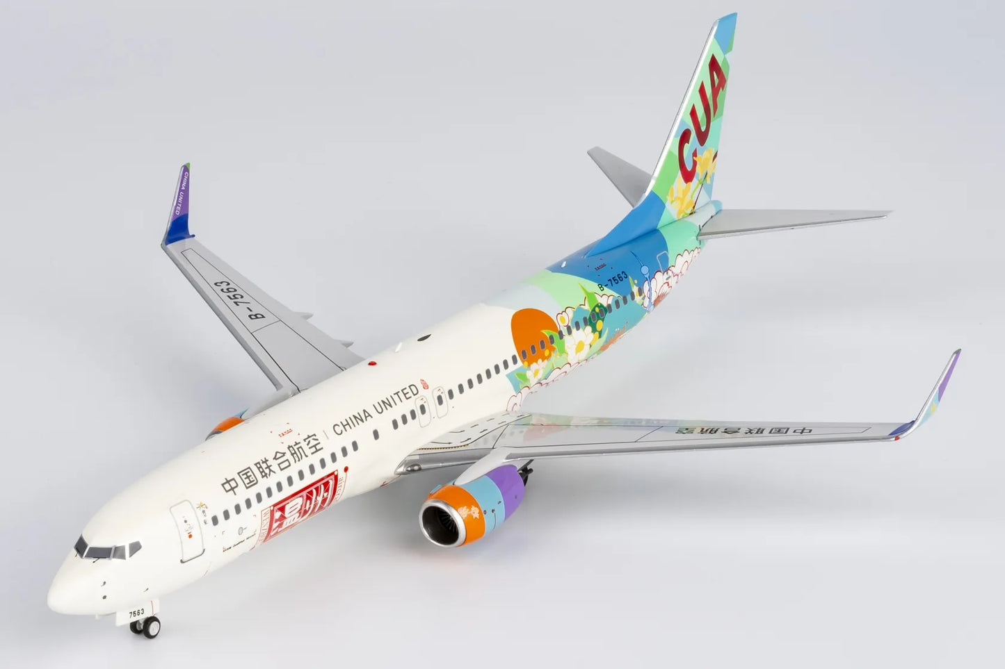 1:200 NG Models 08008 China United Airlines B737-800 B-7563 "WenZhou" Aircraft Model