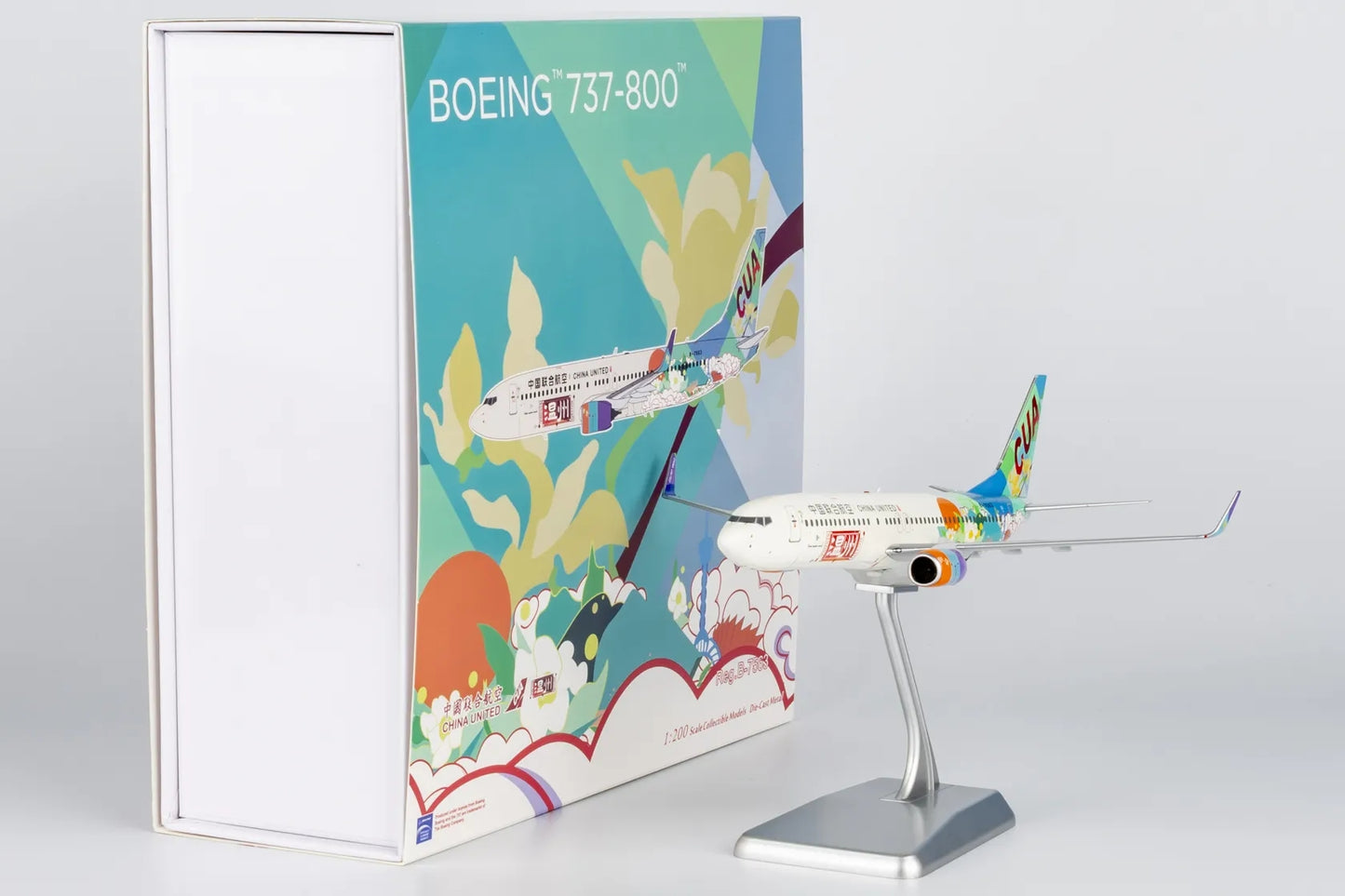 1:200 NG Models 08008 China United Airlines B737-800 B-7563 "WenZhou" Aircraft Model