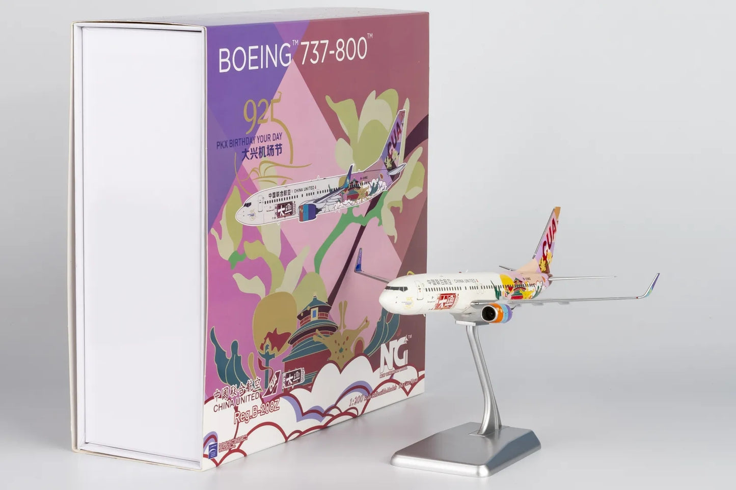 1:200 NG Models 08006 China United Airlines B737-800 B-208Z "Daxing" Aircraft Model