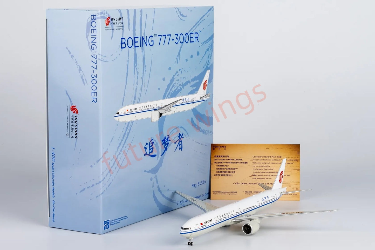 1:400 NG Models NG73066 Air China B777-300ER B-2085 Aircraft Model+Free Tractor