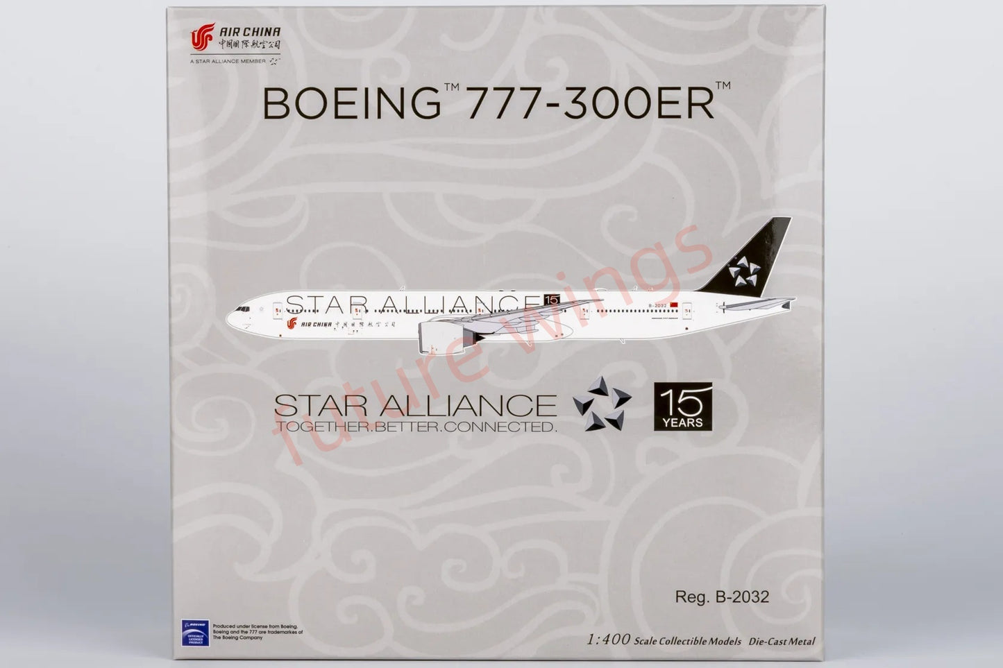 1:400 NG Models NG73062 Air China B777-300ER B-2032 "STAR ALLIANCE" 15YEARS Aircraft Model+Free Tractor