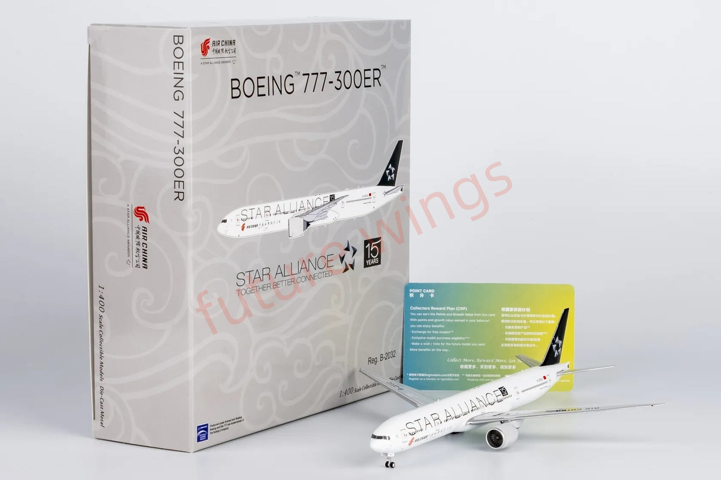 1:400 NG Models NG73062 Air China B777-300ER B-2032 "STAR ALLIANCE" 15YEARS Aircraft Model+Free Tractor