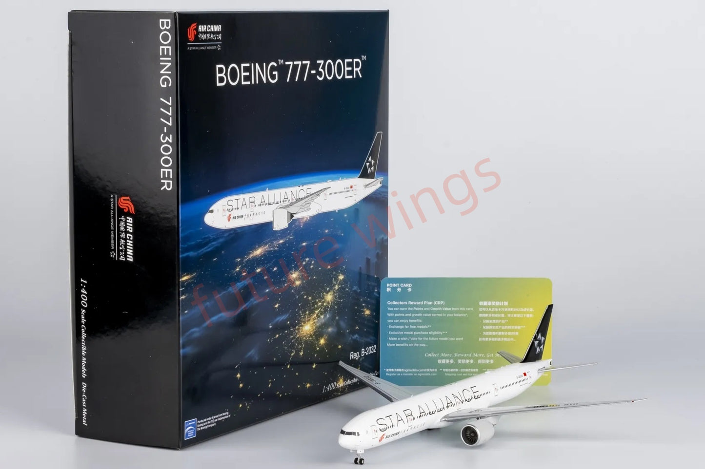 1:400 NG Models NG73061 Air China B777-300ER B-2032 "STAR ALLIANCE" Aircraft Model+Free Tractor