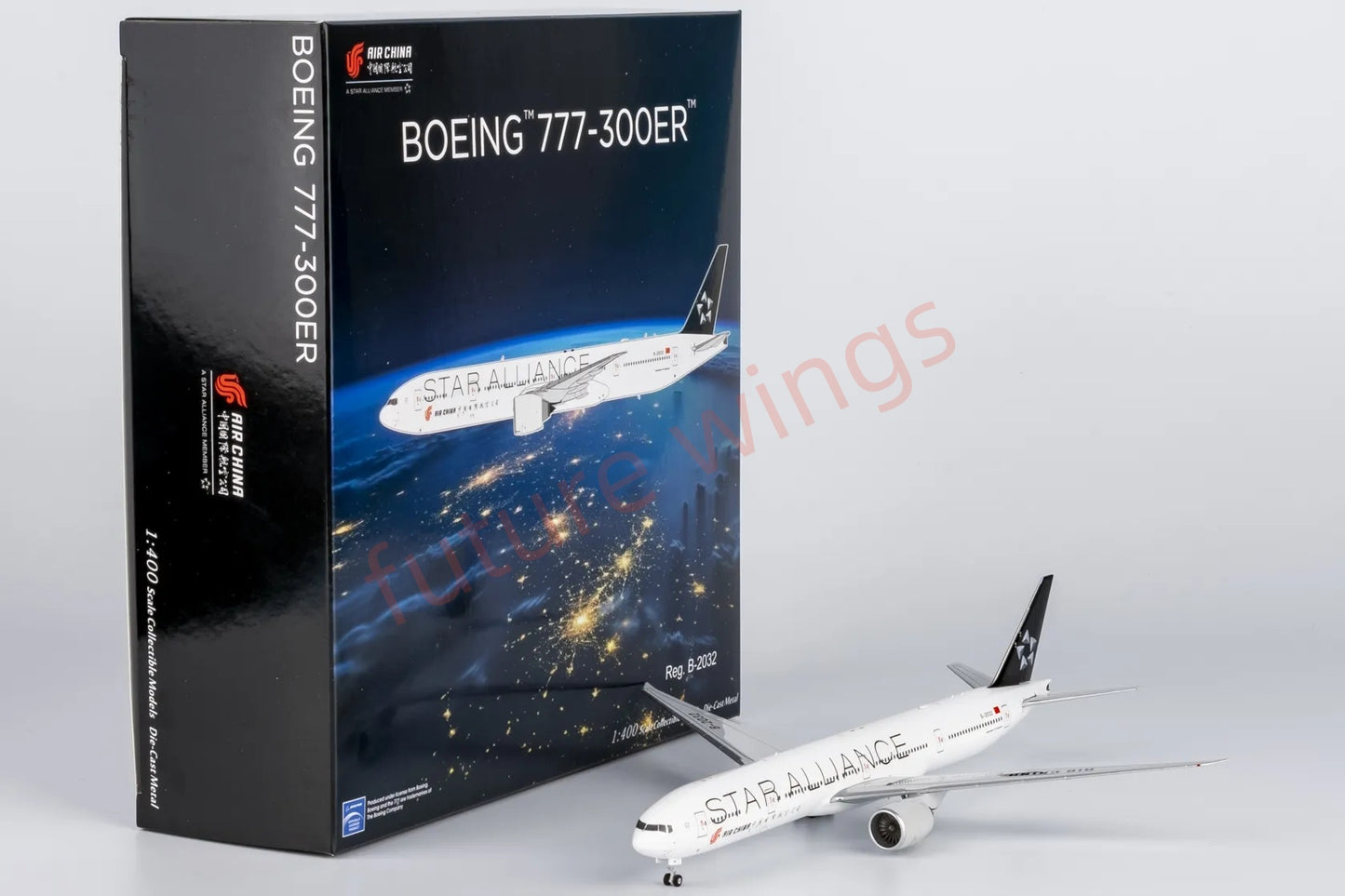 1:400 NG Models NG73061 Air China B777-300ER B-2032 "STAR ALLIANCE" Aircraft Model+Free Tractor