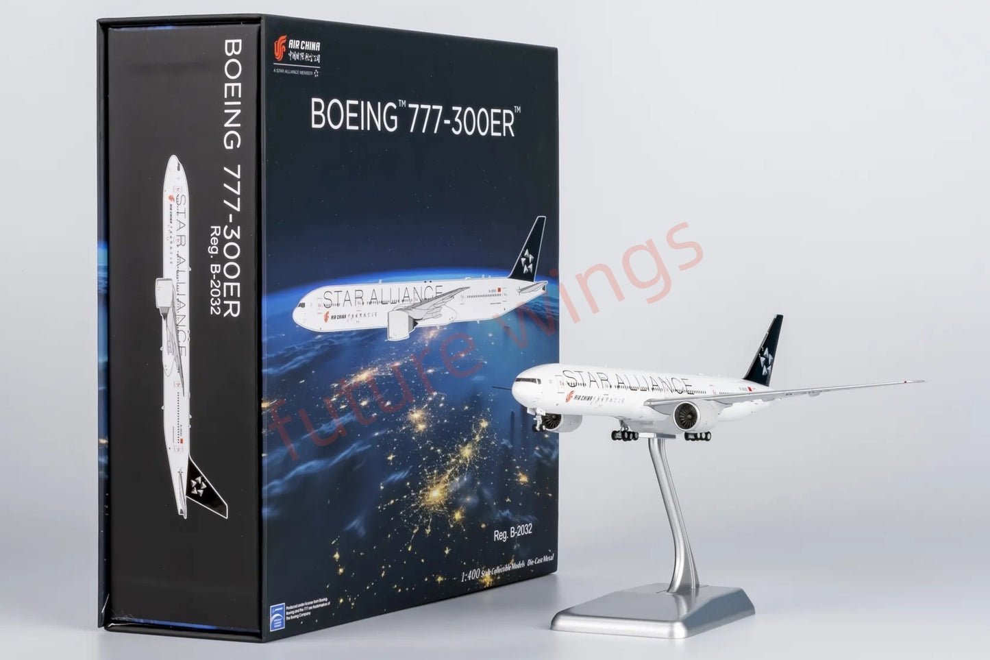 1:400 NG Models NG73060 Air China B777-300ER B-2032 "STAR ALLIANCE" Aircraft Model+Free Tractor"luxury package"