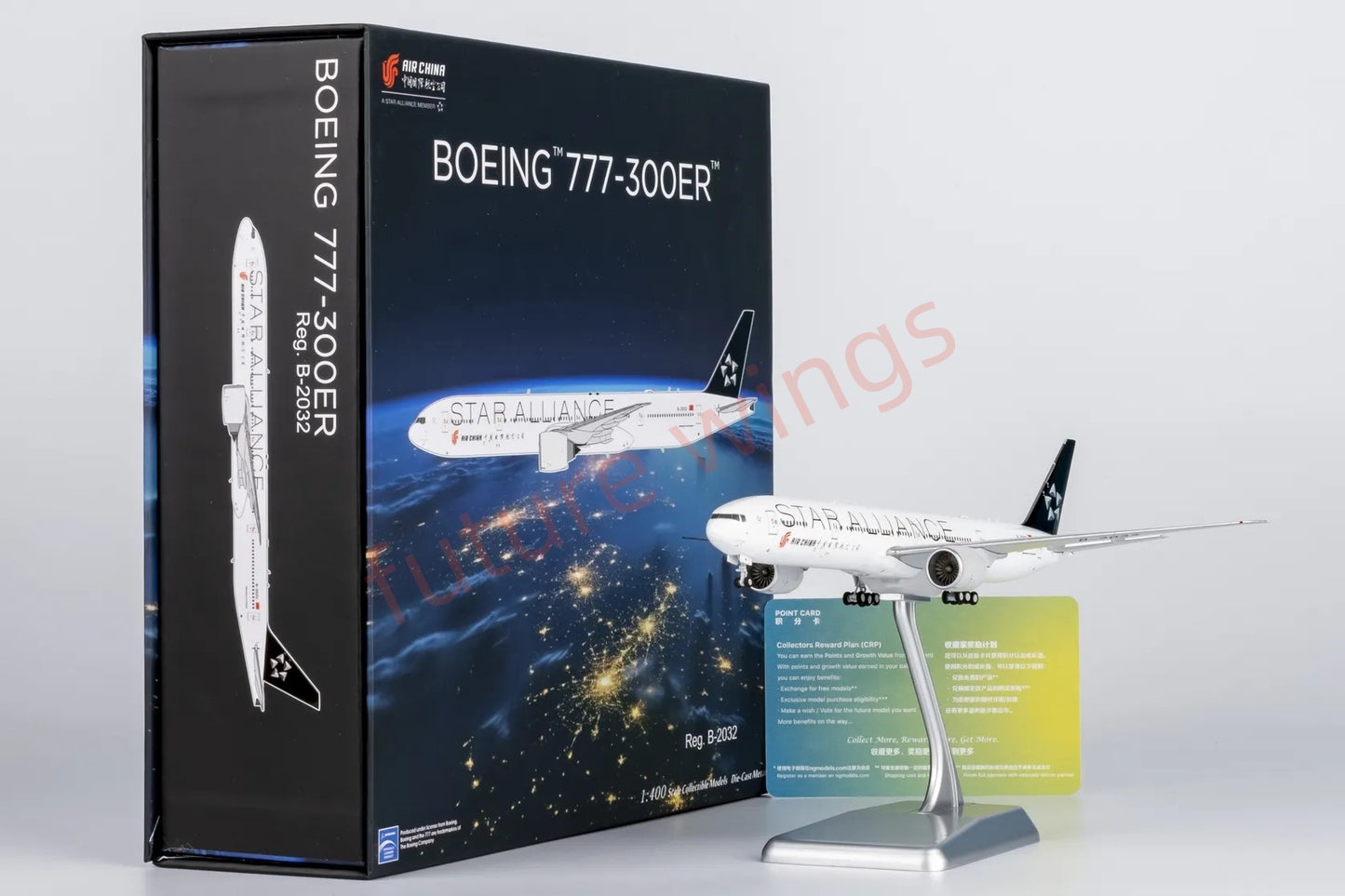 1:400 NG Models NG73060 Air China B777-300ER B-2032 "STAR ALLIANCE" Aircraft Model+Free Tractor"luxury package"