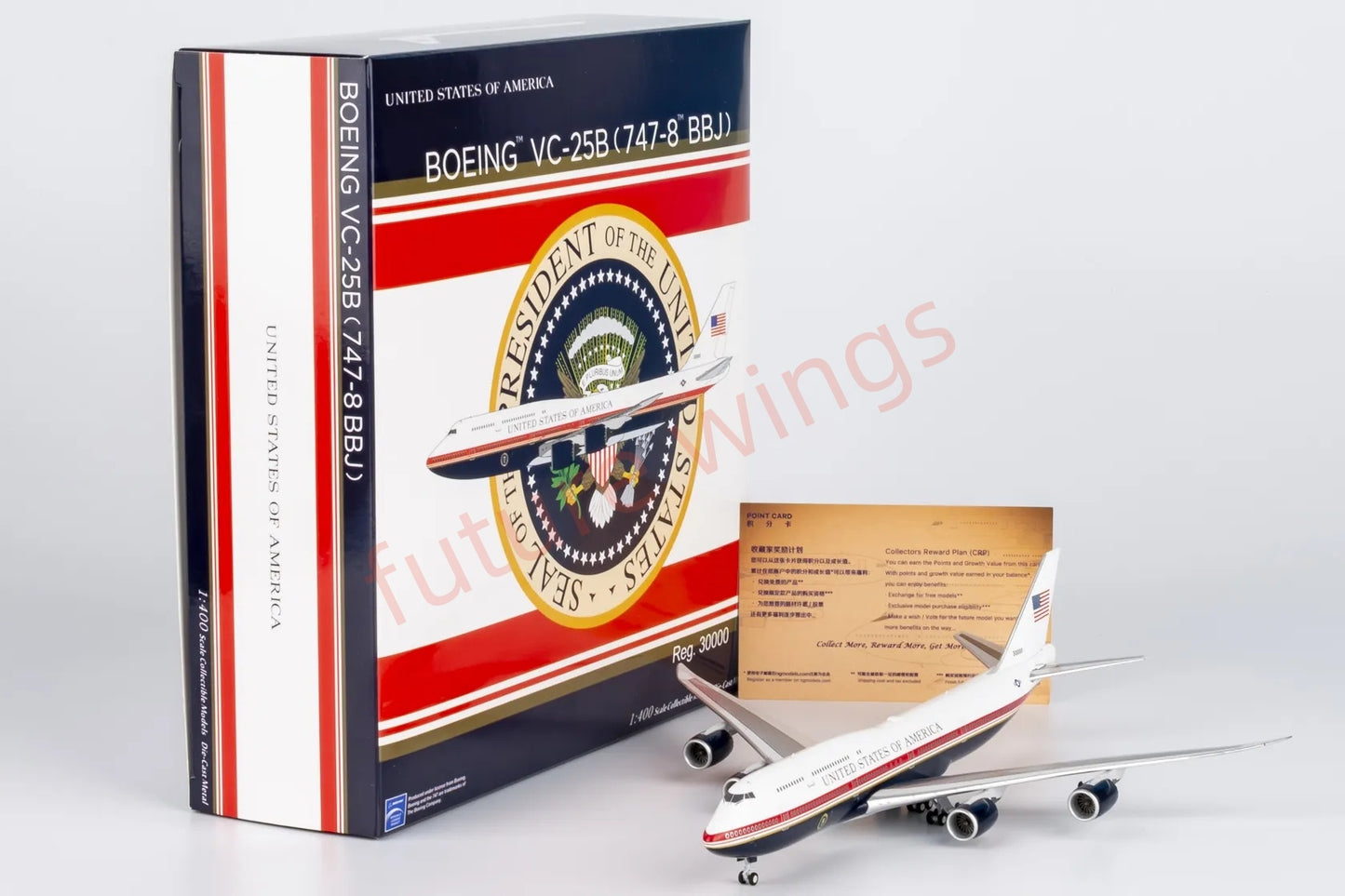 1:400 NG Models NG78041 USAF VC-25B(B747-8) 30000 Aircraft Model+Free Tractor