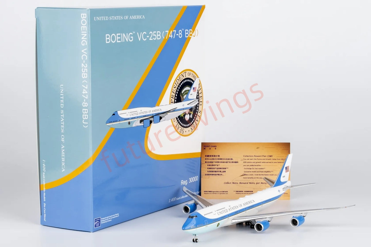 1:400 NG Models NG78040 USAF VC-25B(B747-8) 30000 Aircraft Model+Free Tractor