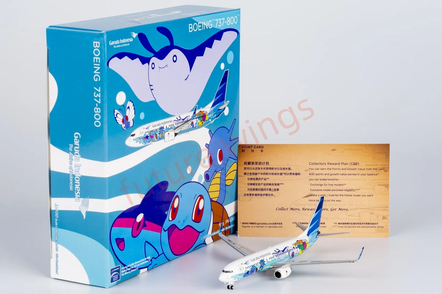 1:400 NG Models NG58229 Garuda Indonesia B737-800 PK-GMU “Pikachu”Aircraft Model+Free Tractor