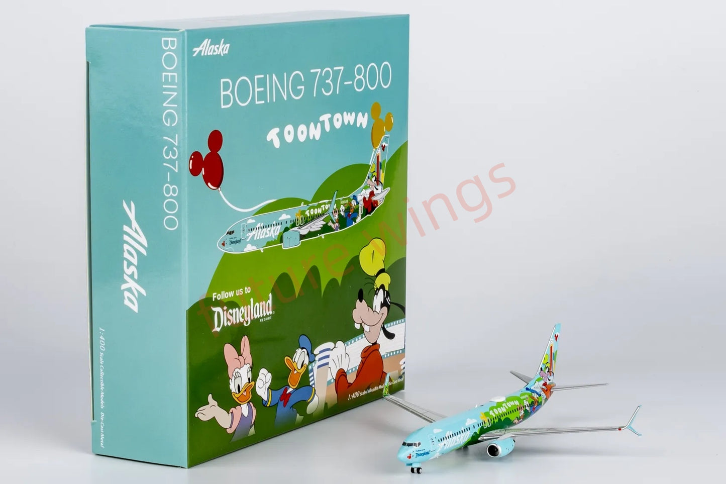 1:400 NG Models NG58222 Alaska Airlines B737-800 N565AS Aircraft Model+Free Tractor