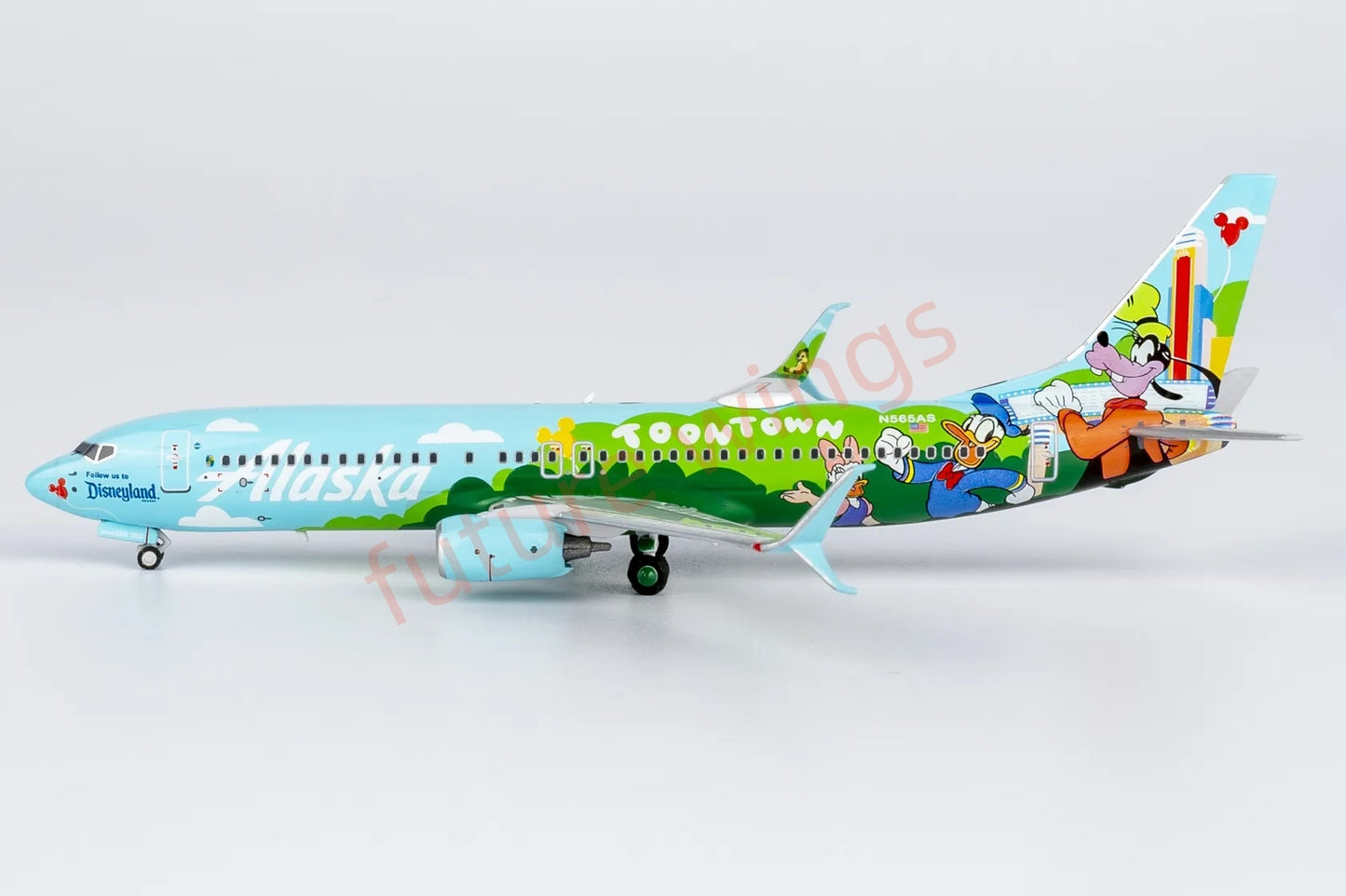 1:400 NG Models NG58222 Alaska Airlines B737-800 N565AS Aircraft Model+Free Tractor