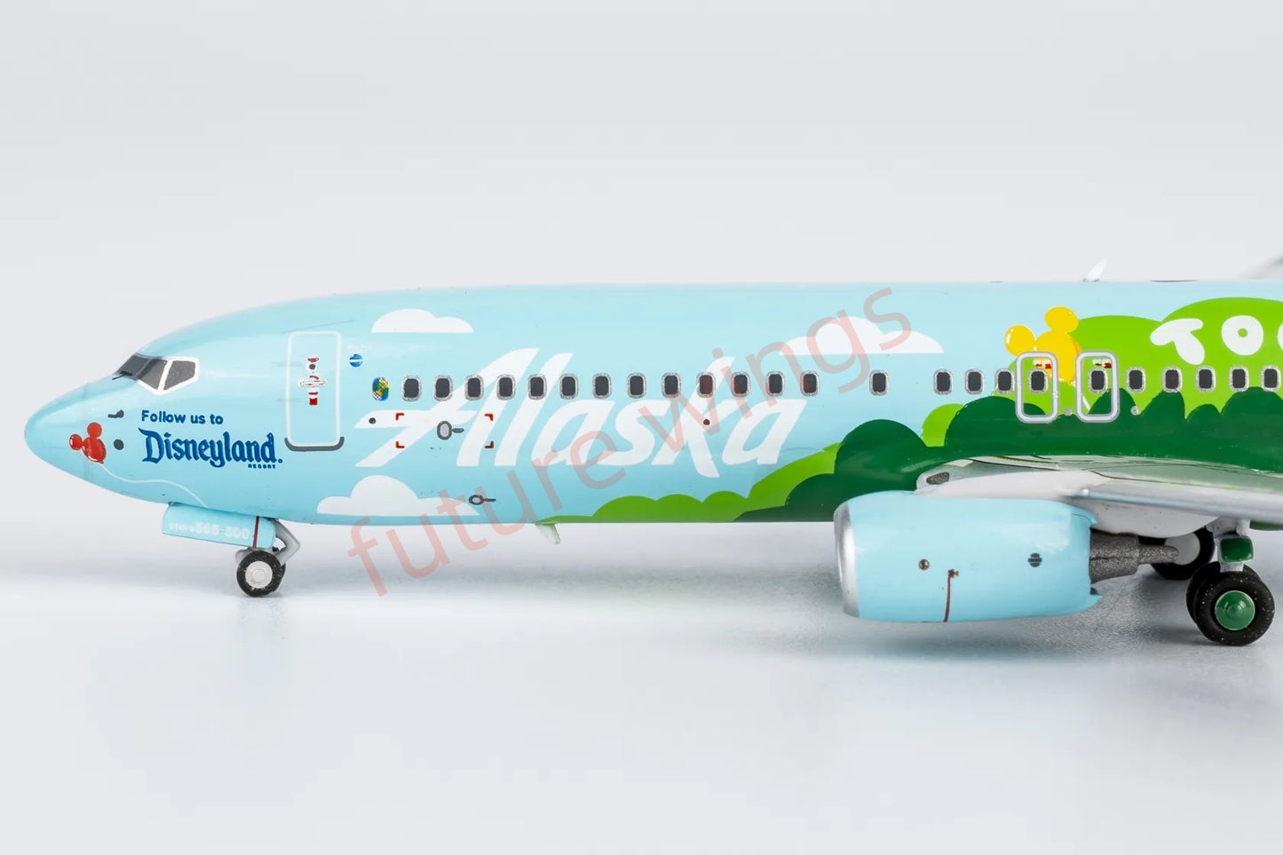1:400 NG Models NG58222 Alaska Airlines B737-800 N565AS Aircraft Model+Free Tractor