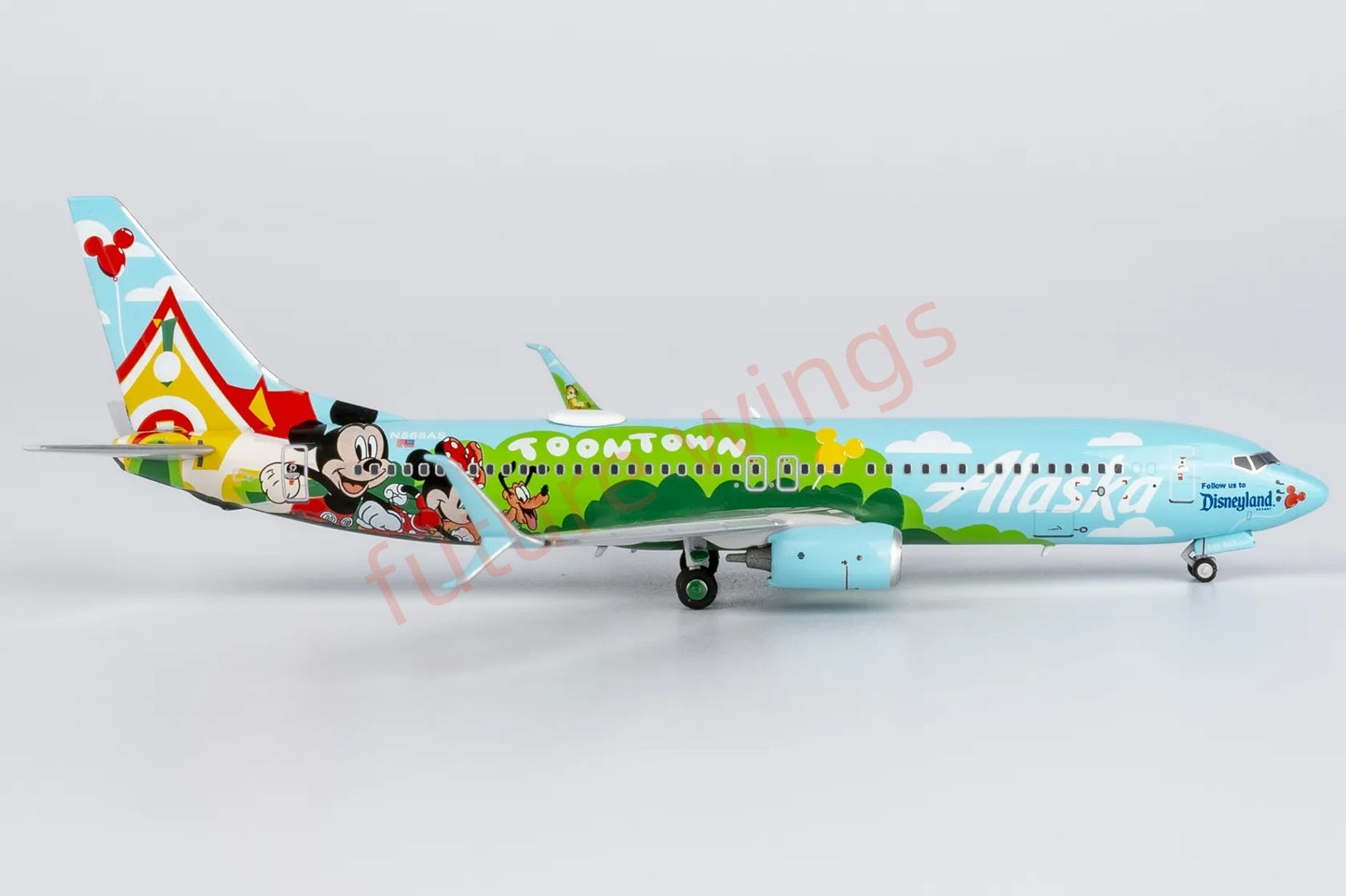 1:400 NG Models NG58222 Alaska Airlines B737-800 N565AS Aircraft Model+Free Tractor