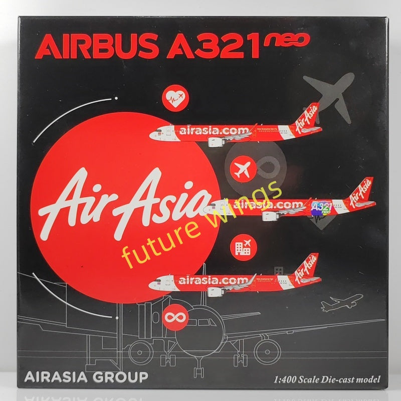 1:400 PandaModel Air Asia A321neo 9M-VAC HS-EAC HS-EAB Aircraft Model+Free Tractor