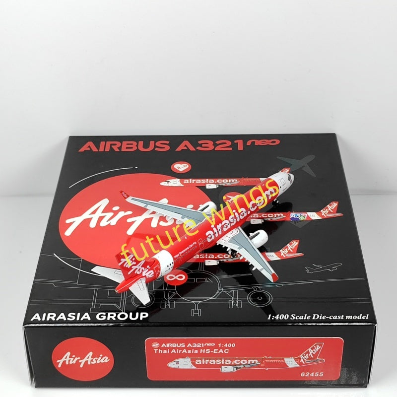 1:400 PandaModel Air Asia A321neo 9M-VAC HS-EAC HS-EAB Aircraft Model+Free Tractor