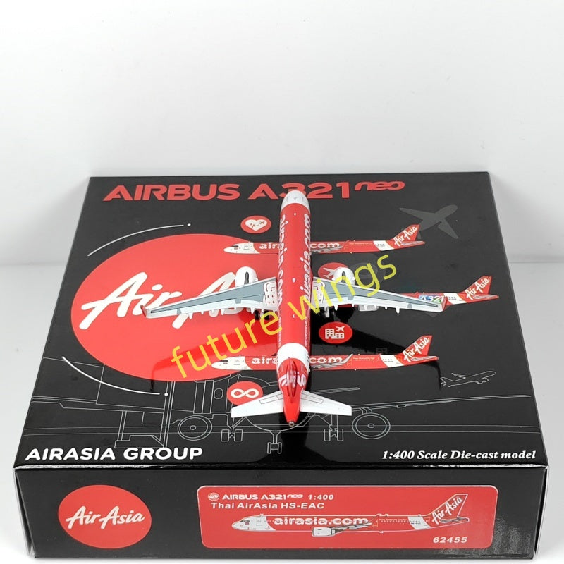 1:400 PandaModel Air Asia A321neo 9M-VAC HS-EAC HS-EAB Aircraft Model+Free Tractor