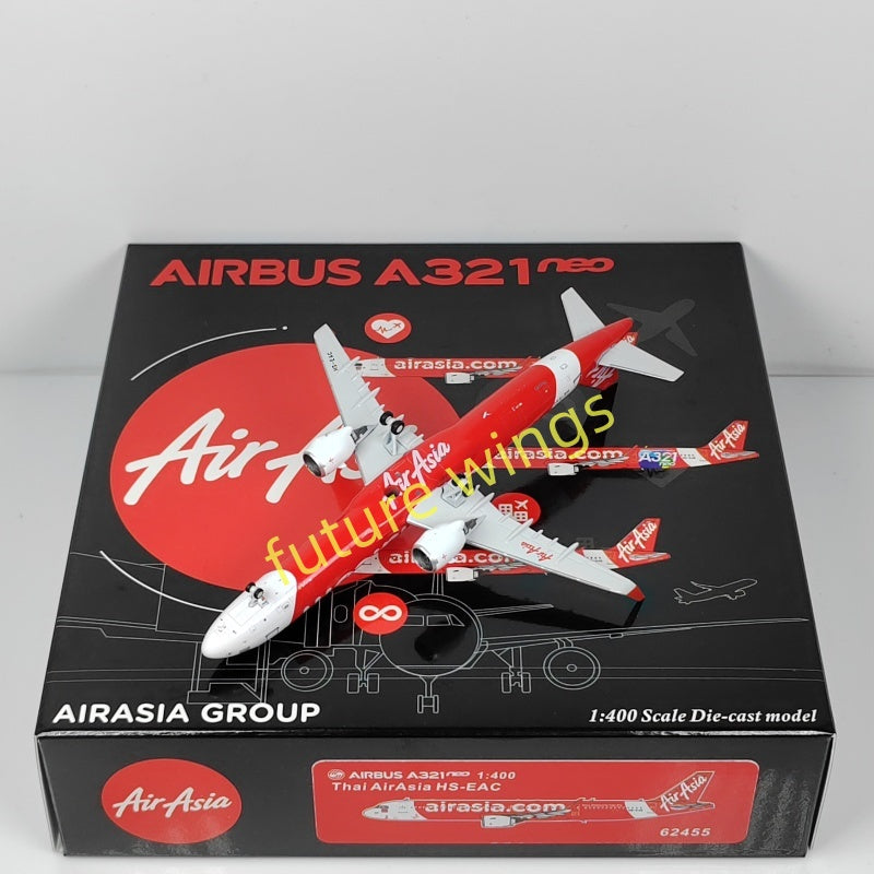 1:400 PandaModel Air Asia A321neo 9M-VAC HS-EAC HS-EAB Aircraft Model+Free Tractor