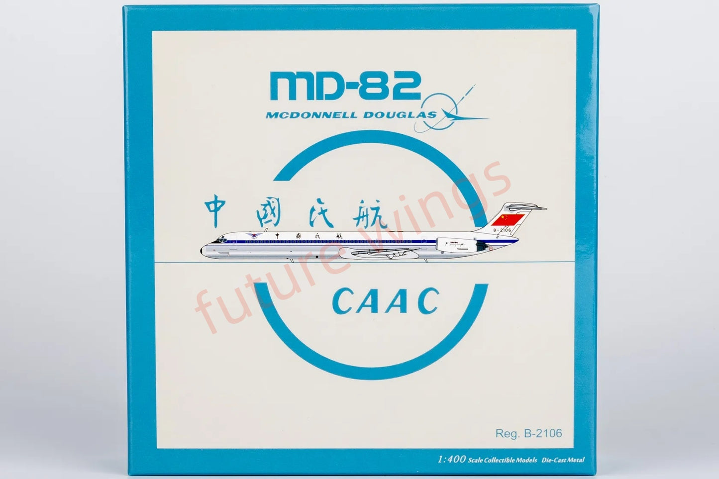 1:400 NG Models NG83015 CAAC McDonnell Douglas MD-82 B-2106 Aircraft Model+Free Tractor