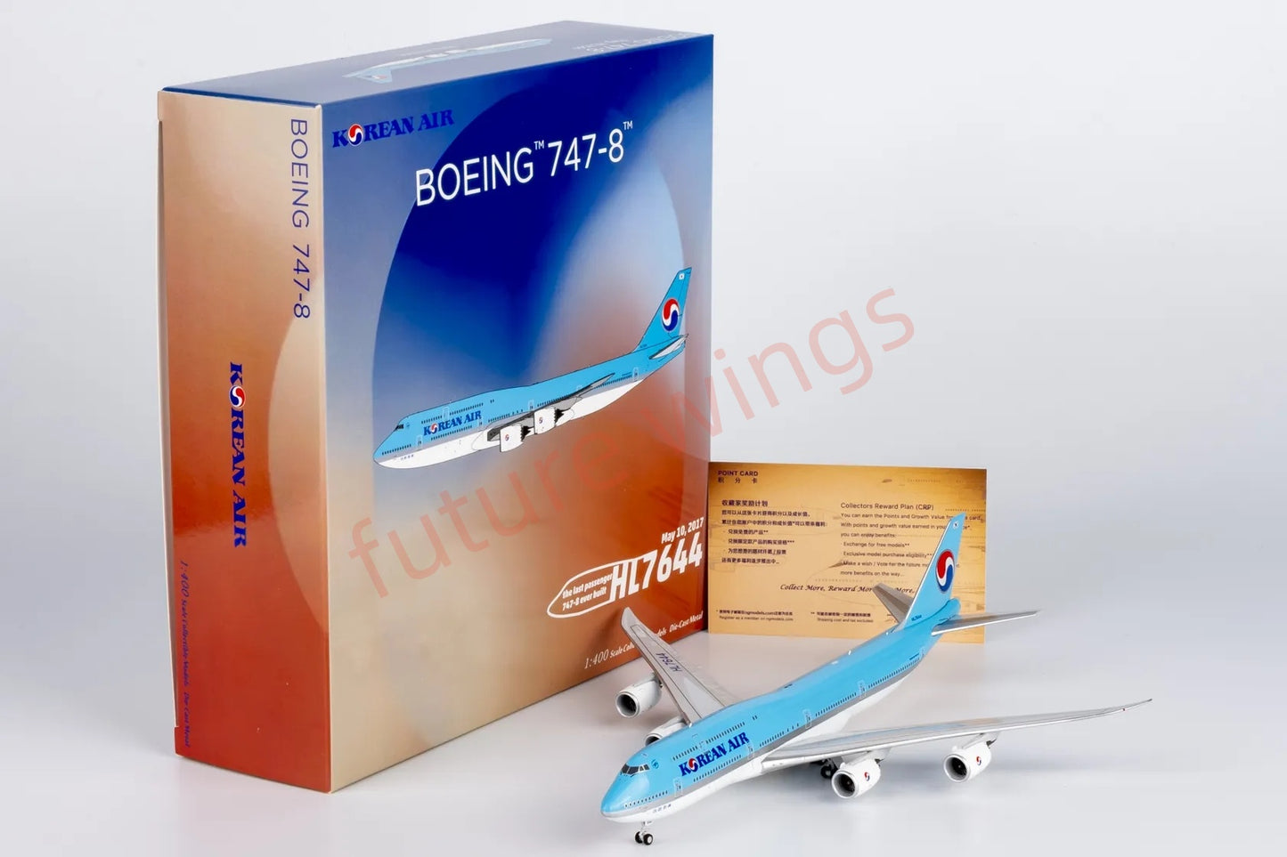 1:400 NG Models NG78036 Korean Air B747-8 HL7644 "The Last Passenger B747 Plane "Aircraft Model+Free Tractor