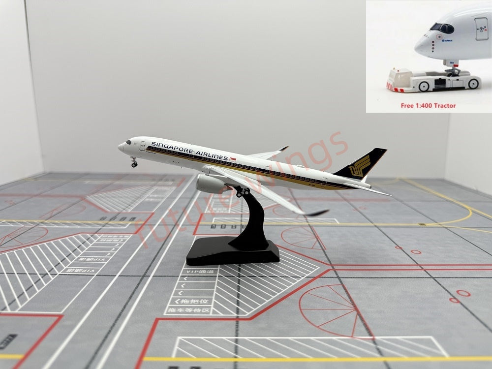 1:400 Geministar Singapore Airlines A350-900 9V-SMA 9V-SHA 9V-SMF Aircraft Model+Free Tractor