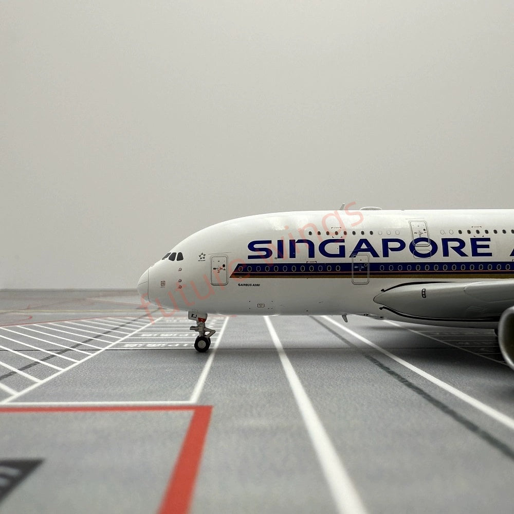 1:400 YY Wings Singapore Airlines A380 9V-SKJ Aircraft Model+Tractor