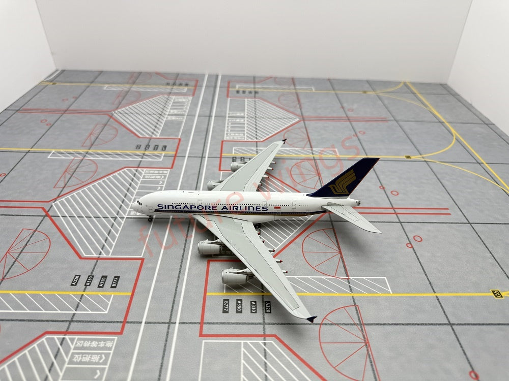1:400 YY Wings Singapore Airlines A380 9V-SKJ Aircraft Model+Tractor