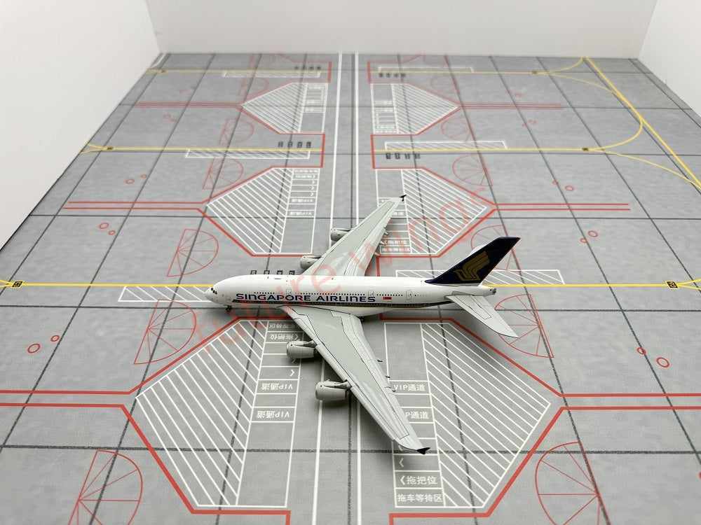 1:400 YY Wings Singapore Airlines A380 9V-SKJ Aircraft Model+Tractor