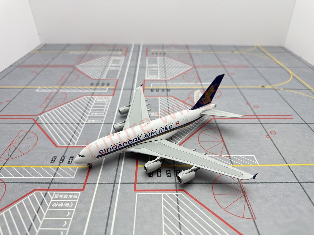 1:400 YY Wings Singapore Airlines A380 9V-SKJ Aircraft Model+Tractor