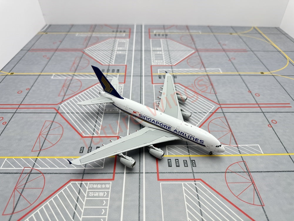 1:400 YY Wings Singapore Airlines A380 9V-SKJ Aircraft Model+Tractor