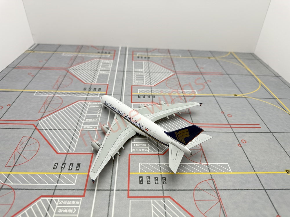 1:400 YY Wings Singapore Airlines A380 9V-SKJ Aircraft Model+Tractor