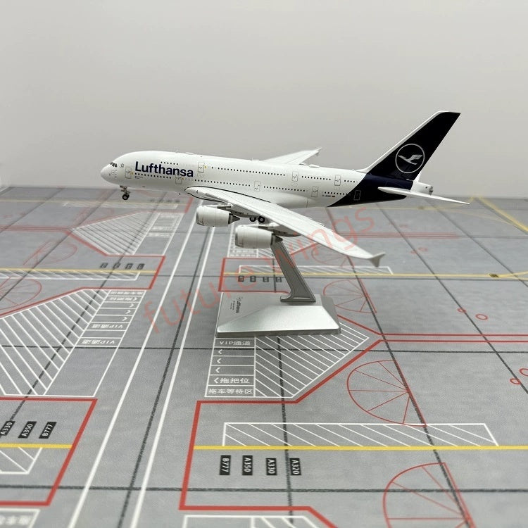 1:400 YY Wings Lufthansa Airlines A380 D-AIMB/D-AIMC Aircraft Model+Tractor