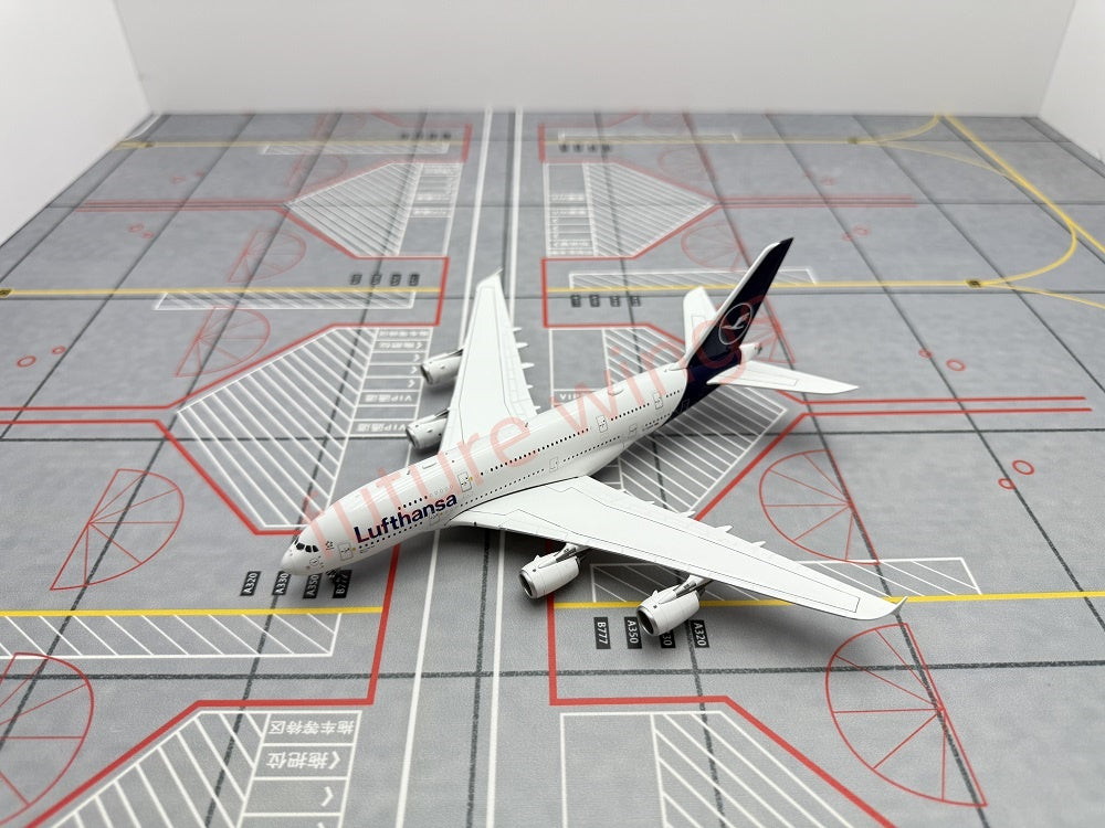 1:400 YY Wings Lufthansa Airlines A380 D-AIMB/D-AIMC Aircraft Model+Tractor