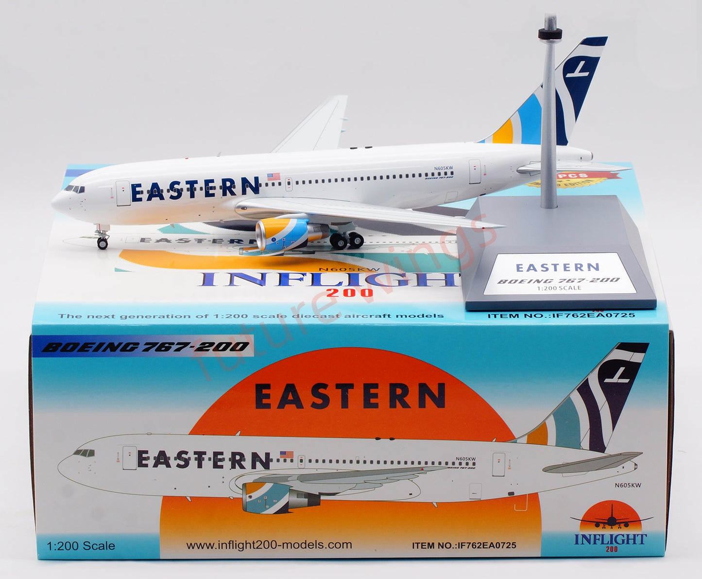 1:200 InFlight200 Eastern Airlines B767-200ER N605KW Diecast Aircraft Model