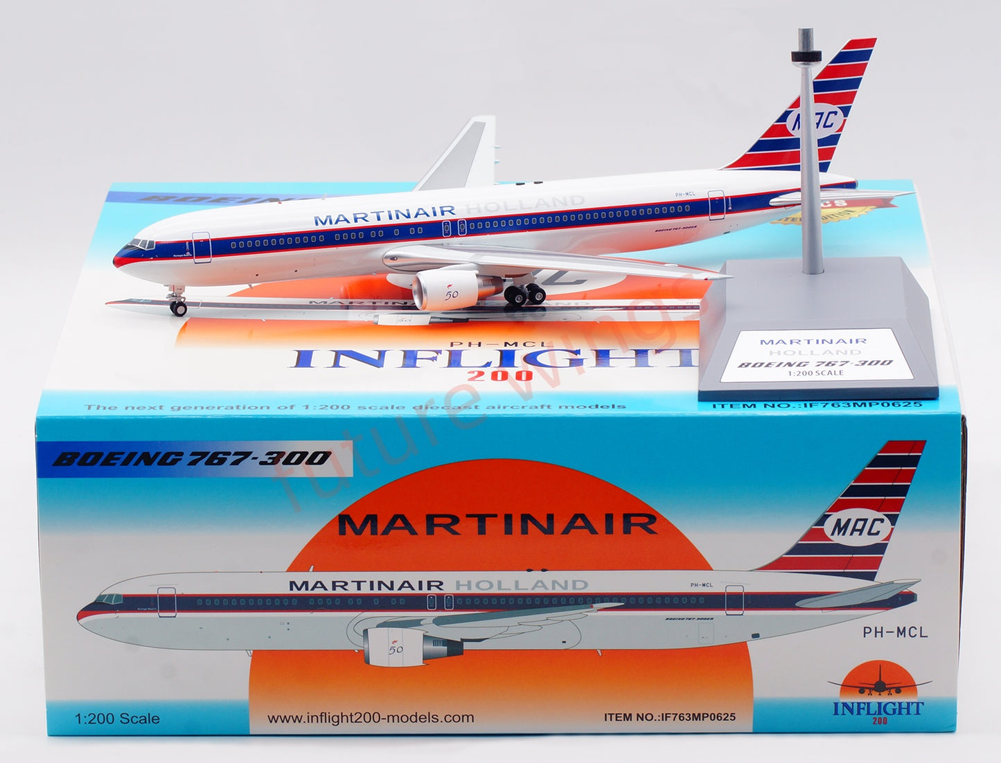 1:200 InFlight200 Martin Air B767-300 PH-MCL Diecast Aircraft Model