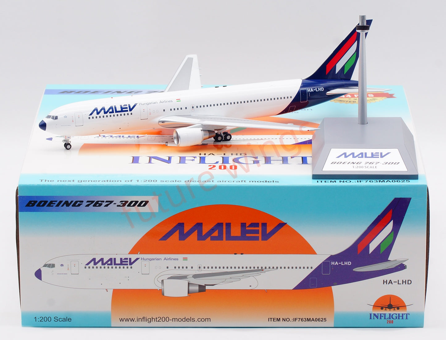 1:200 InFlight200 Malév Airlines B767-300 HA-LHD Diecast Aircraft Model