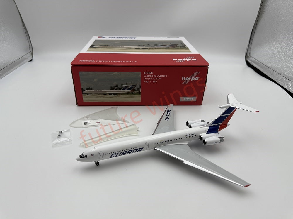 1:200 Herpa Wings Malév/Lot/Ukraine/Interflug Ilyushin IL-62M Diecast Aircraft Model