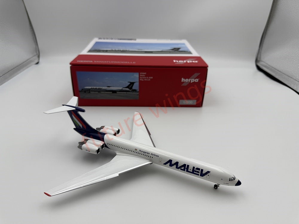 1:200 Herpa Wings Malév/Lot/Ukraine/Interflug Ilyushin IL-62M Diecast Aircraft Model