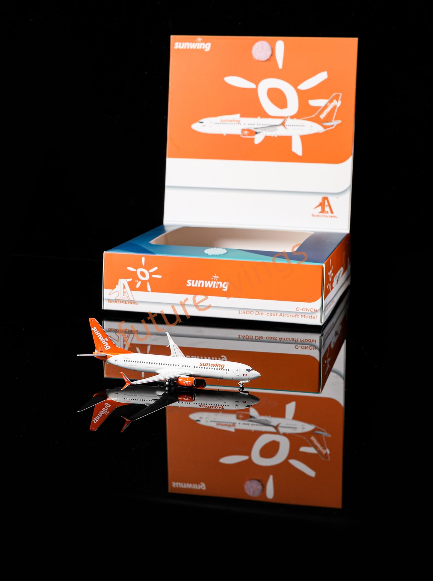 1:400 AeroPolaris 7380007 Sunwing B737-800 C-GNCH Aircraft Model+Free Tractor