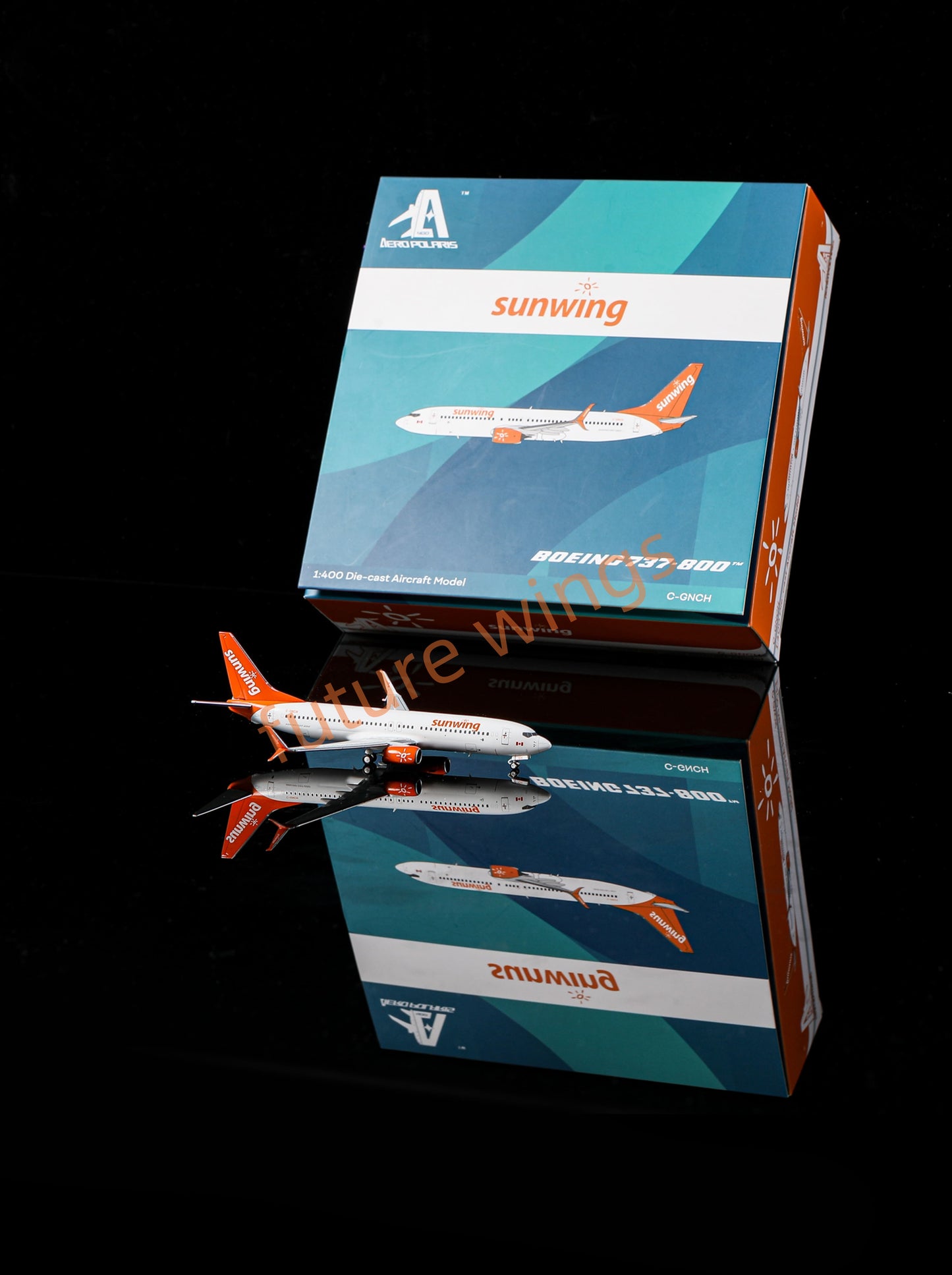 1:400 AeroPolaris 7380007 Sunwing B737-800 C-GNCH Aircraft Model+Free Tractor