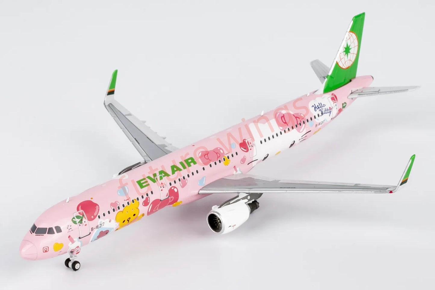 1:400 NG Models NG13123 EVA Air A321 B-16217 KITTY Aircraft Model+Free Tractor