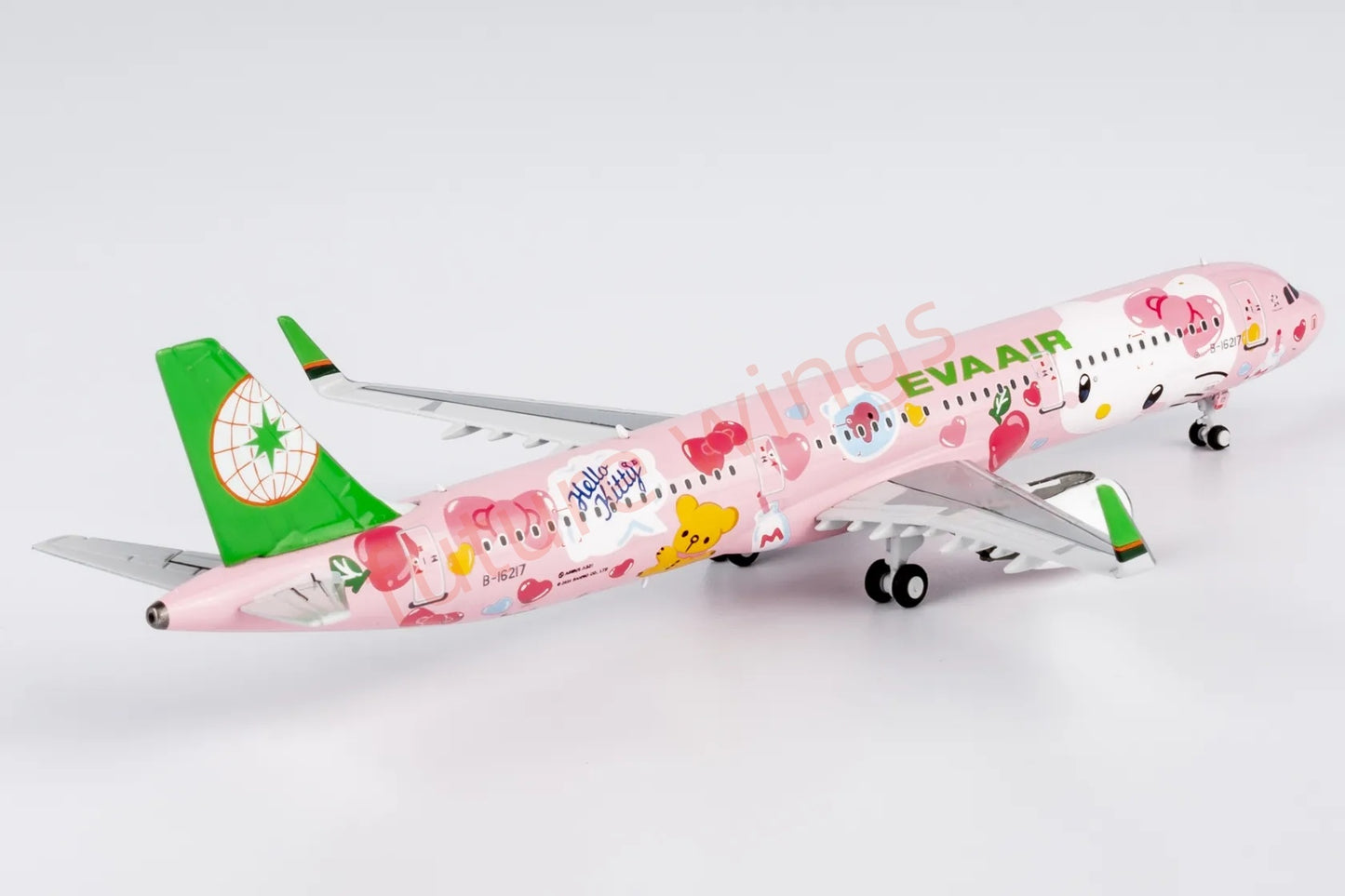 1:400 NG Models NG13123 EVA Air A321 B-16217 KITTY Aircraft Model+Free Tractor