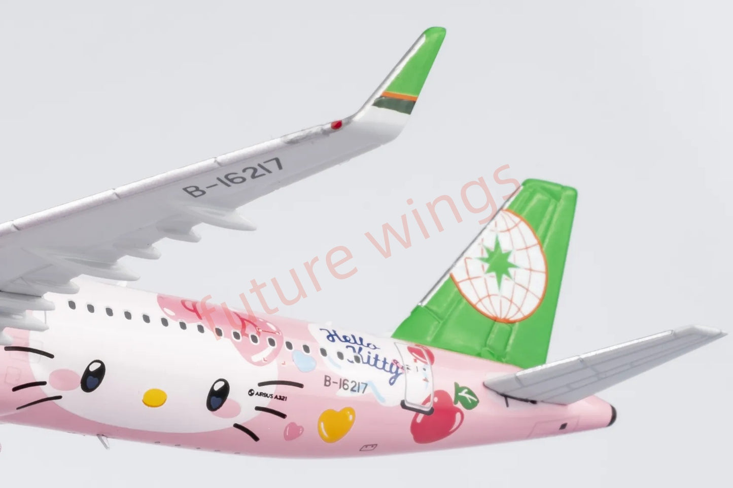 1:400 NG Models NG13123 EVA Air A321 B-16217 KITTY Aircraft Model+Free Tractor