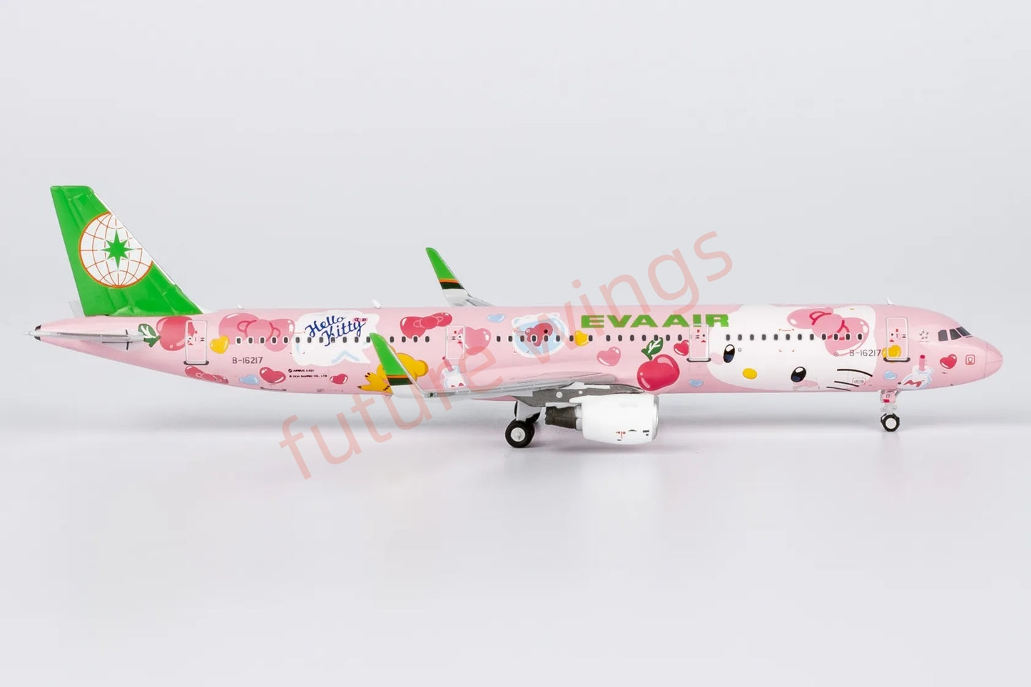 1:400 NG Models NG13123 EVA Air A321 B-16217 KITTY Aircraft Model+Free Tractor