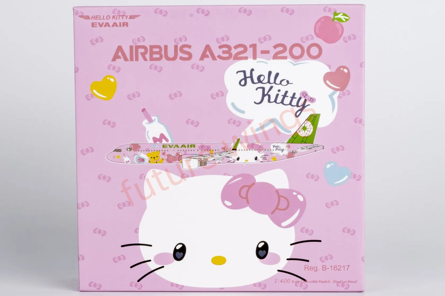 1:400 NG Models NG13122 EVA Air A321 B-16217 KITTY "Luxury Package"Aircraft Model+Free Tractor