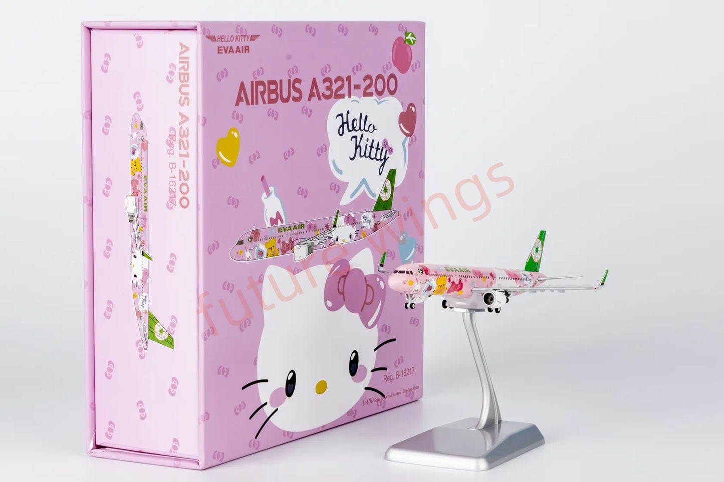 1:400 NG Models NG13122 EVA Air A321 B-16217 KITTY "Luxury Package"Aircraft Model+Free Tractor