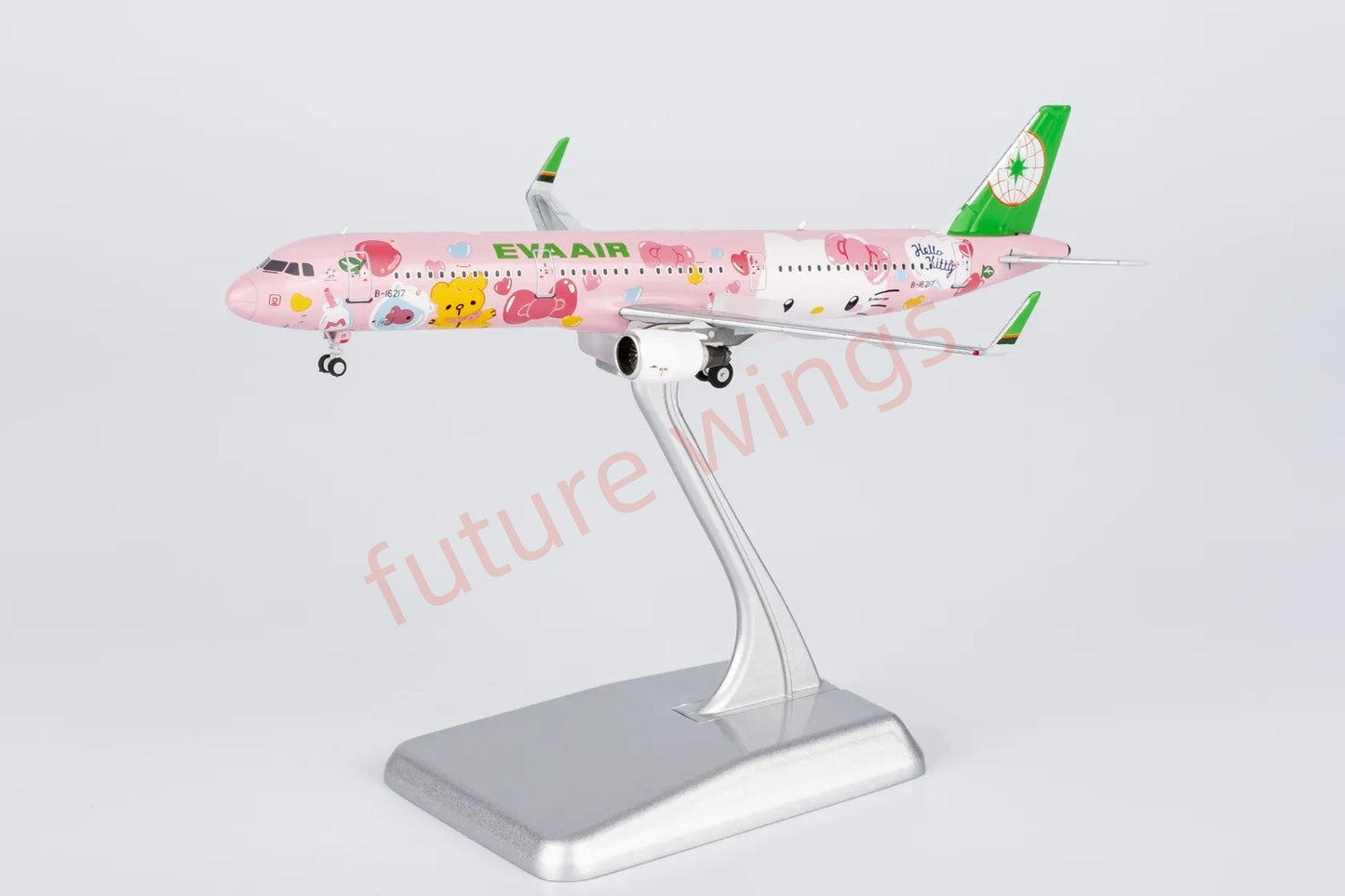 1:400 NG Models NG13122 EVA Air A321 B-16217 KITTY "Luxury Package"Aircraft Model+Free Tractor