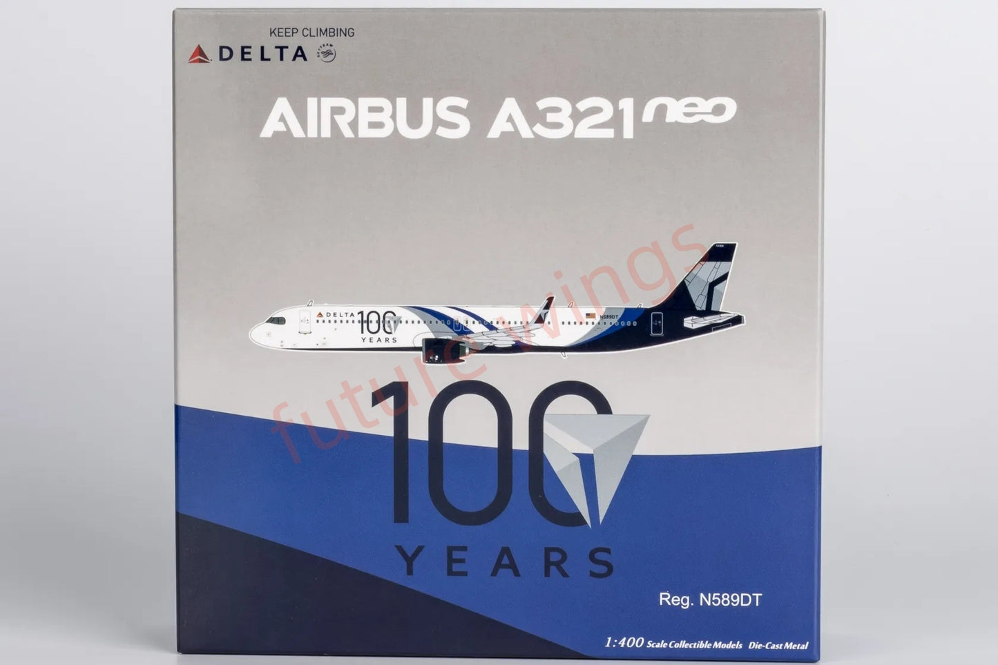 1:400 NG Models NG13130 Delta Airlines A321neo N589DT "100Yeas"Aircraft Model+Free Tractor