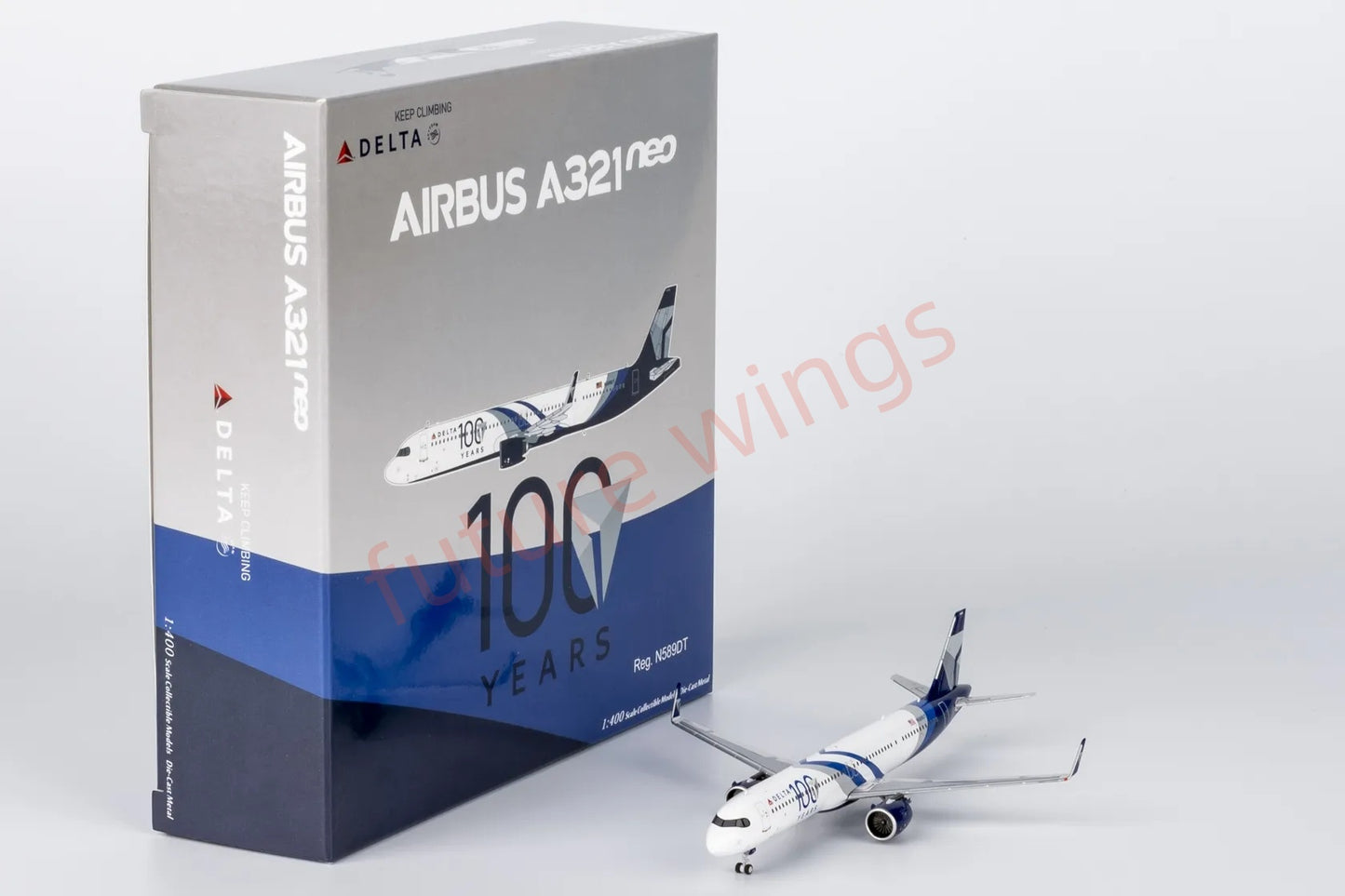1:400 NG Models NG13130 Delta Airlines A321neo N589DT "100Yeas"Aircraft Model+Free Tractor