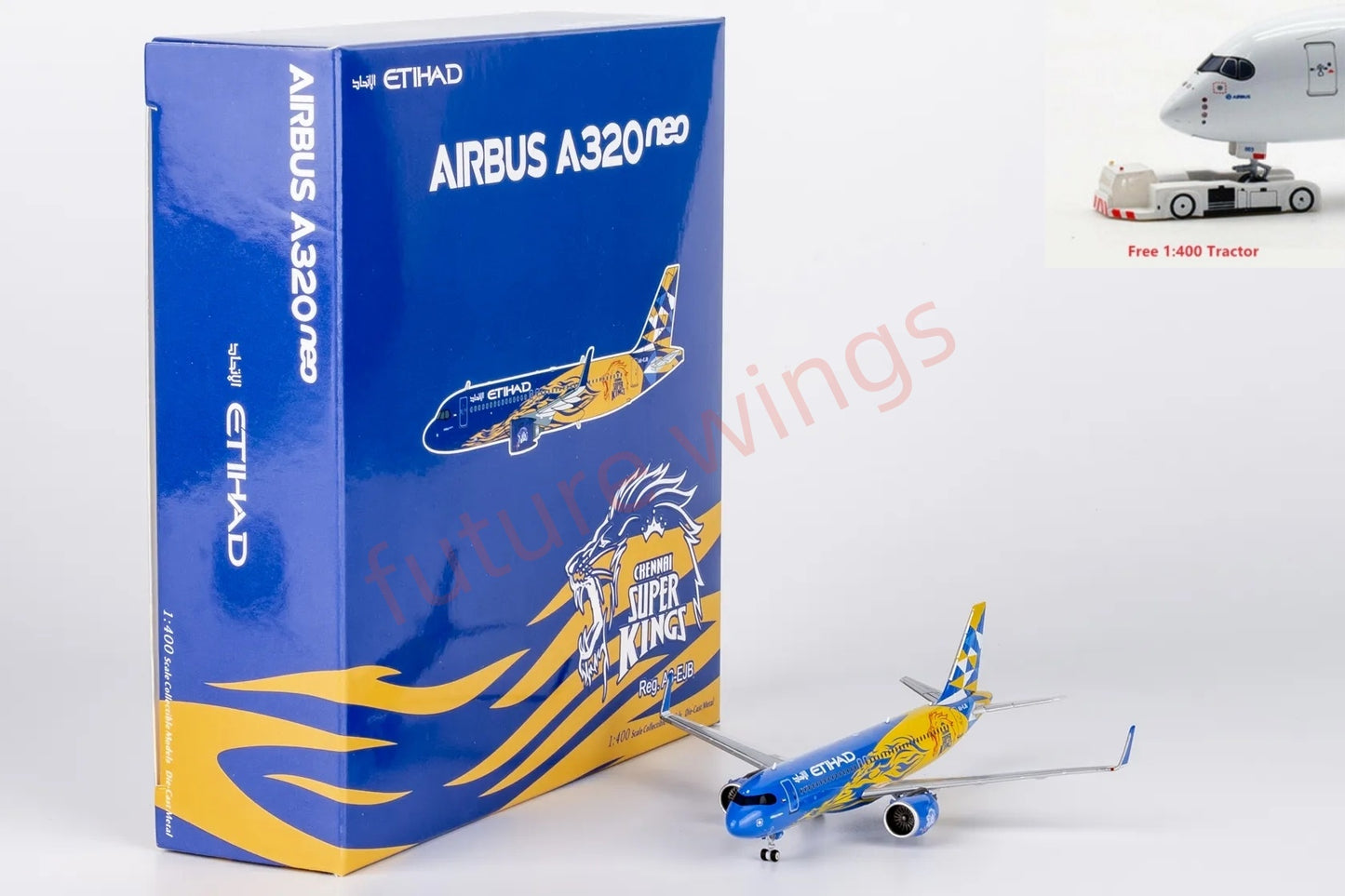 1:400 NG Models NG15058 Etihad Airways A320neo A6-EJB Aircraft Model+Free Tractor